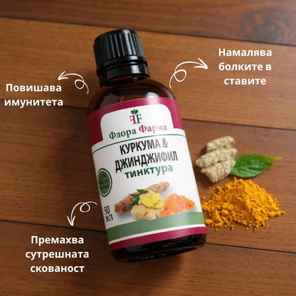 Kurkuma i imbir – nalewka 50 ml – na bóle stawów