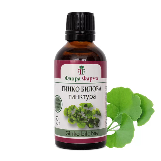 Ginkgo biloba (Miłorząb japoński) – nalewka 50 ml – dla dobrej pamięci, koncentracji i krążenia krwi