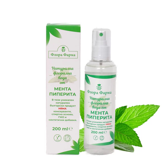 Naturalna woda kwiatowa z mięty pieprzowej – 200 ml – odświeża i tonizuje